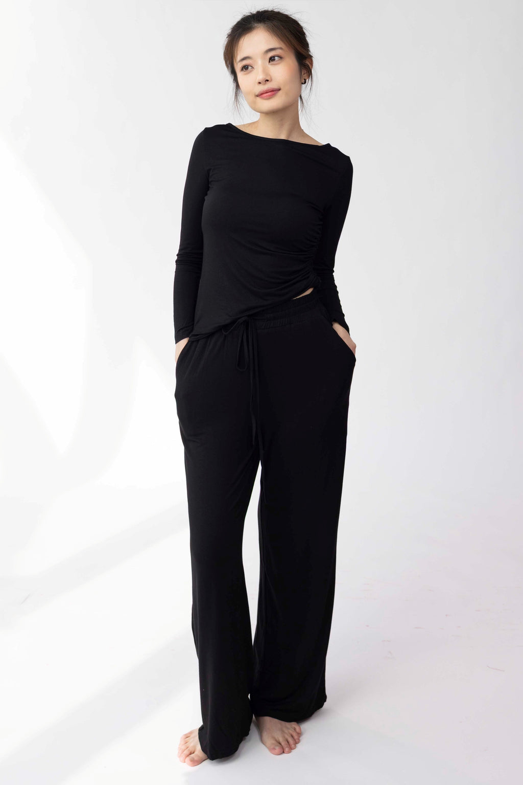 BLACK TENCEL™  LOUNGEWEAR SET