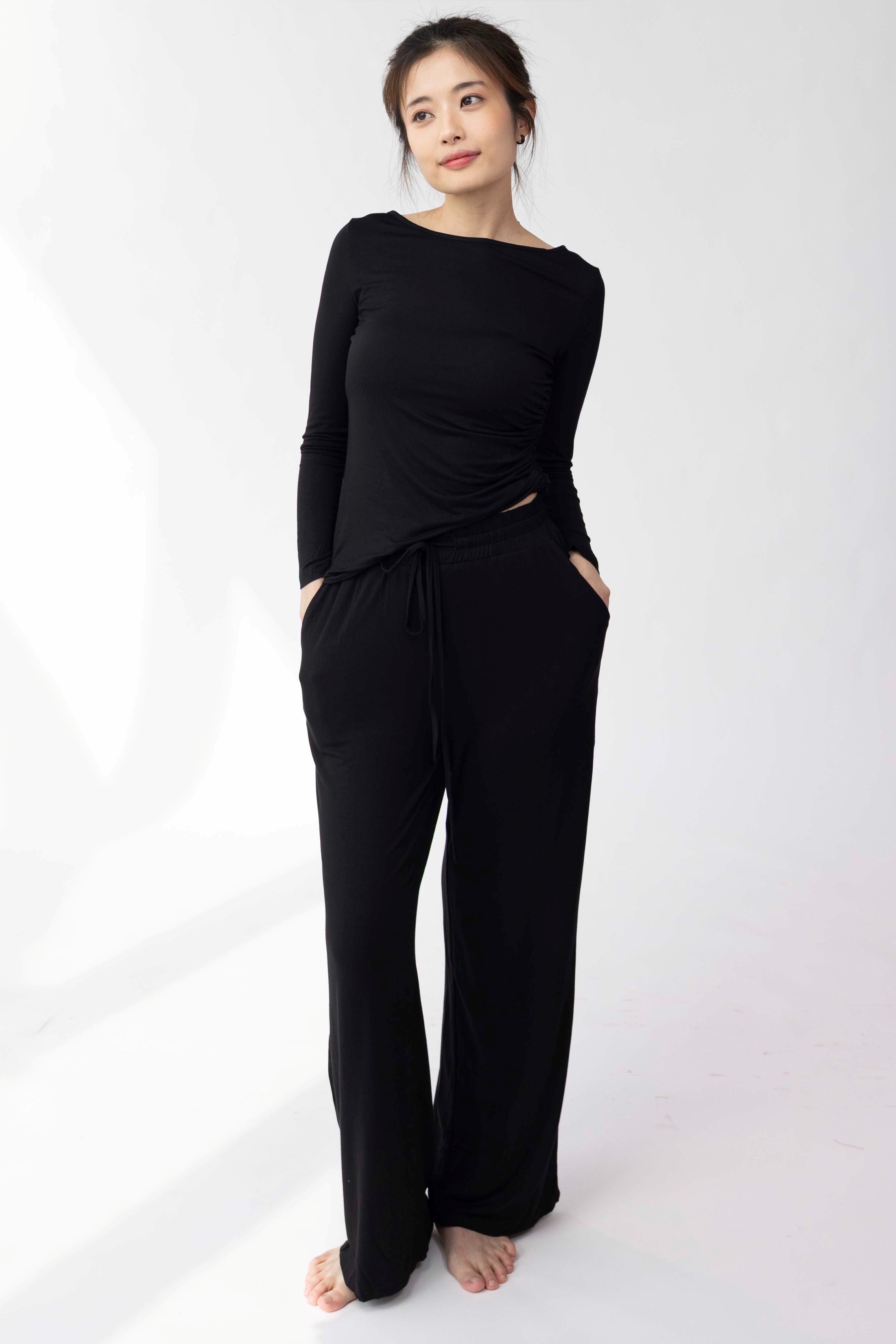 BLACK TENCEL™  LOUNGEWEAR SET