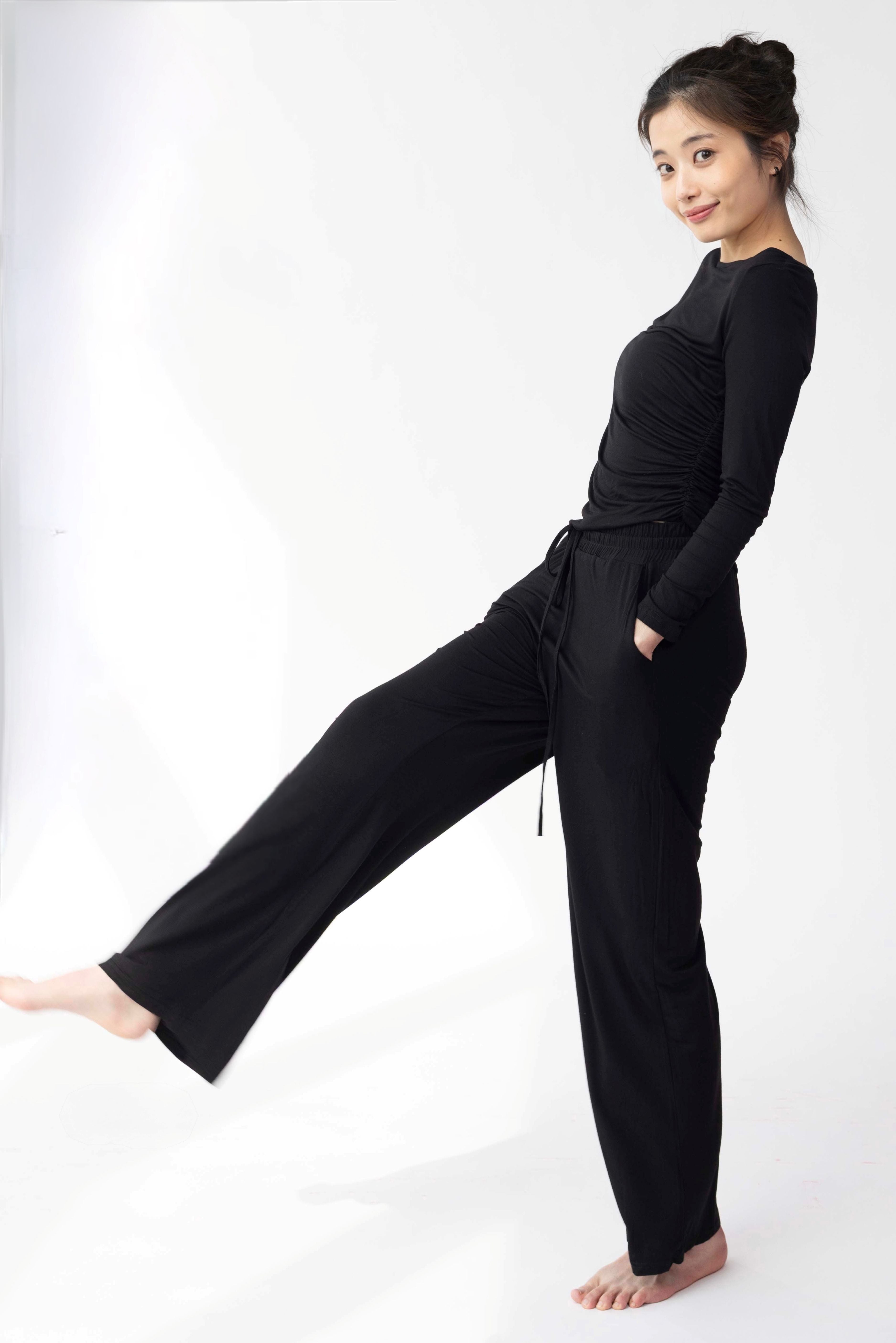 BLACK TENCEL™  LOUNGEWEAR SET
